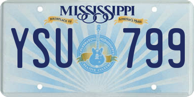 MS license plate YSU799