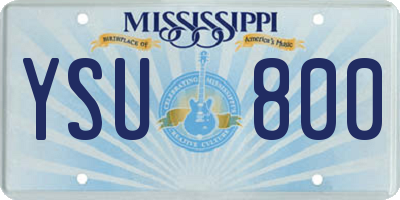 MS license plate YSU800