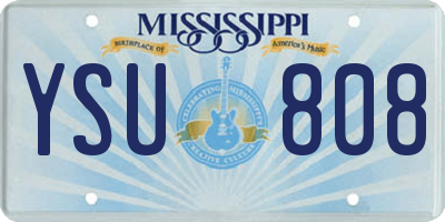 MS license plate YSU808