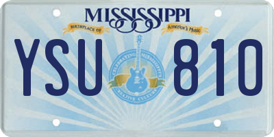 MS license plate YSU810