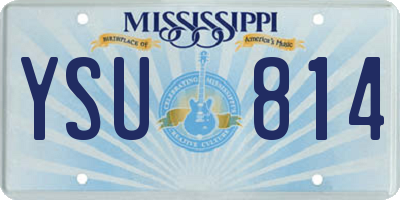 MS license plate YSU814