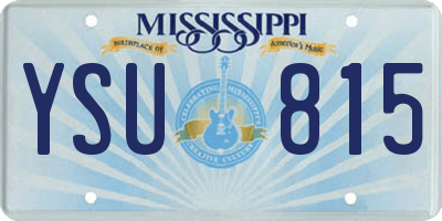MS license plate YSU815