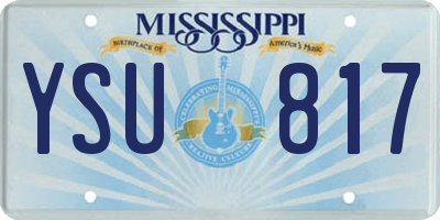 MS license plate YSU817