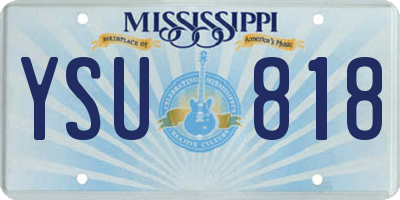 MS license plate YSU818