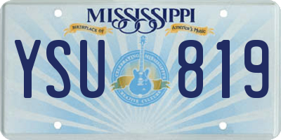 MS license plate YSU819