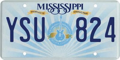 MS license plate YSU824