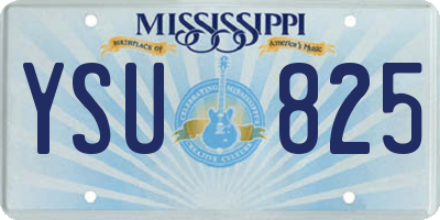 MS license plate YSU825