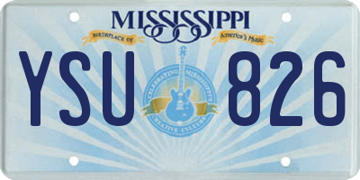 MS license plate YSU826