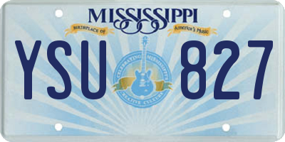 MS license plate YSU827