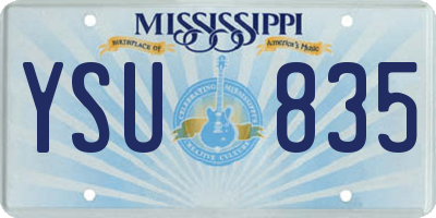 MS license plate YSU835
