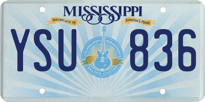 MS license plate YSU836
