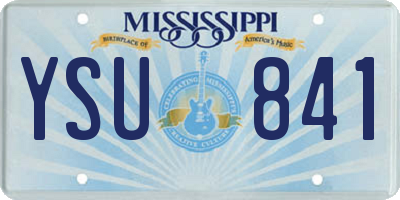 MS license plate YSU841