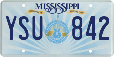 MS license plate YSU842