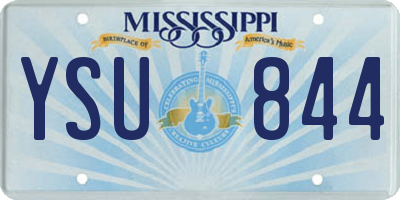 MS license plate YSU844