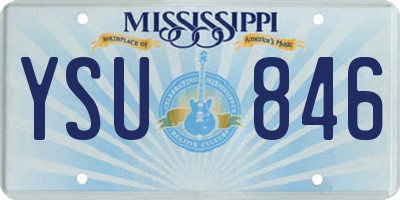 MS license plate YSU846
