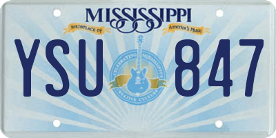 MS license plate YSU847