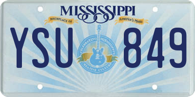 MS license plate YSU849