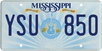 MS license plate YSU850