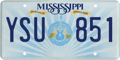 MS license plate YSU851