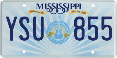 MS license plate YSU855