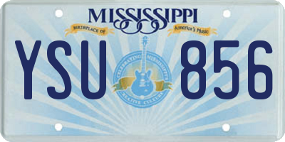 MS license plate YSU856