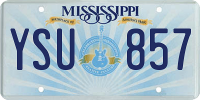 MS license plate YSU857