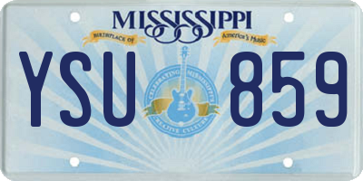 MS license plate YSU859