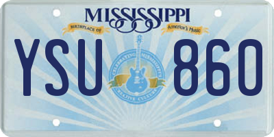 MS license plate YSU860