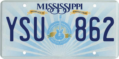 MS license plate YSU862