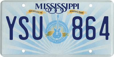 MS license plate YSU864