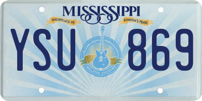 MS license plate YSU869