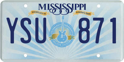 MS license plate YSU871