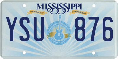 MS license plate YSU876