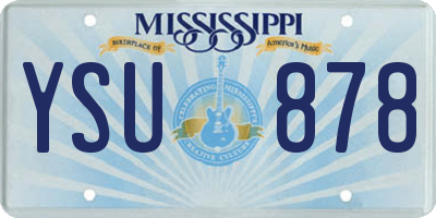 MS license plate YSU878