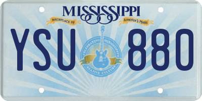 MS license plate YSU880