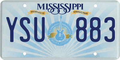 MS license plate YSU883