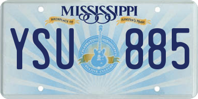 MS license plate YSU885