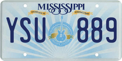MS license plate YSU889