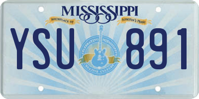 MS license plate YSU891