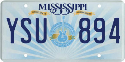 MS license plate YSU894