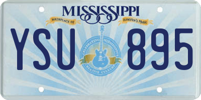 MS license plate YSU895