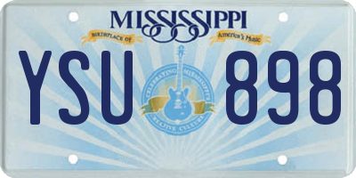MS license plate YSU898