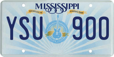 MS license plate YSU900