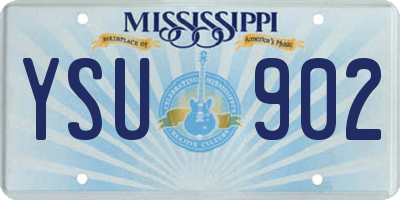 MS license plate YSU902