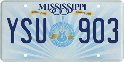 MS license plate YSU903