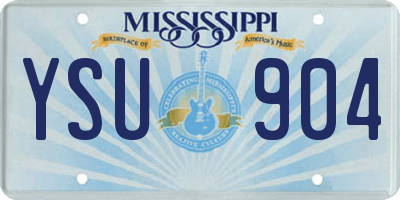 MS license plate YSU904