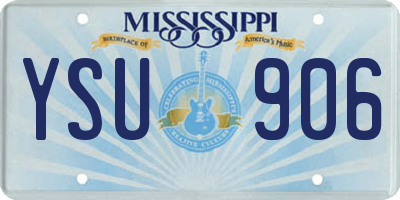 MS license plate YSU906