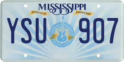 MS license plate YSU907