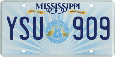 MS license plate YSU909