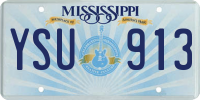 MS license plate YSU913